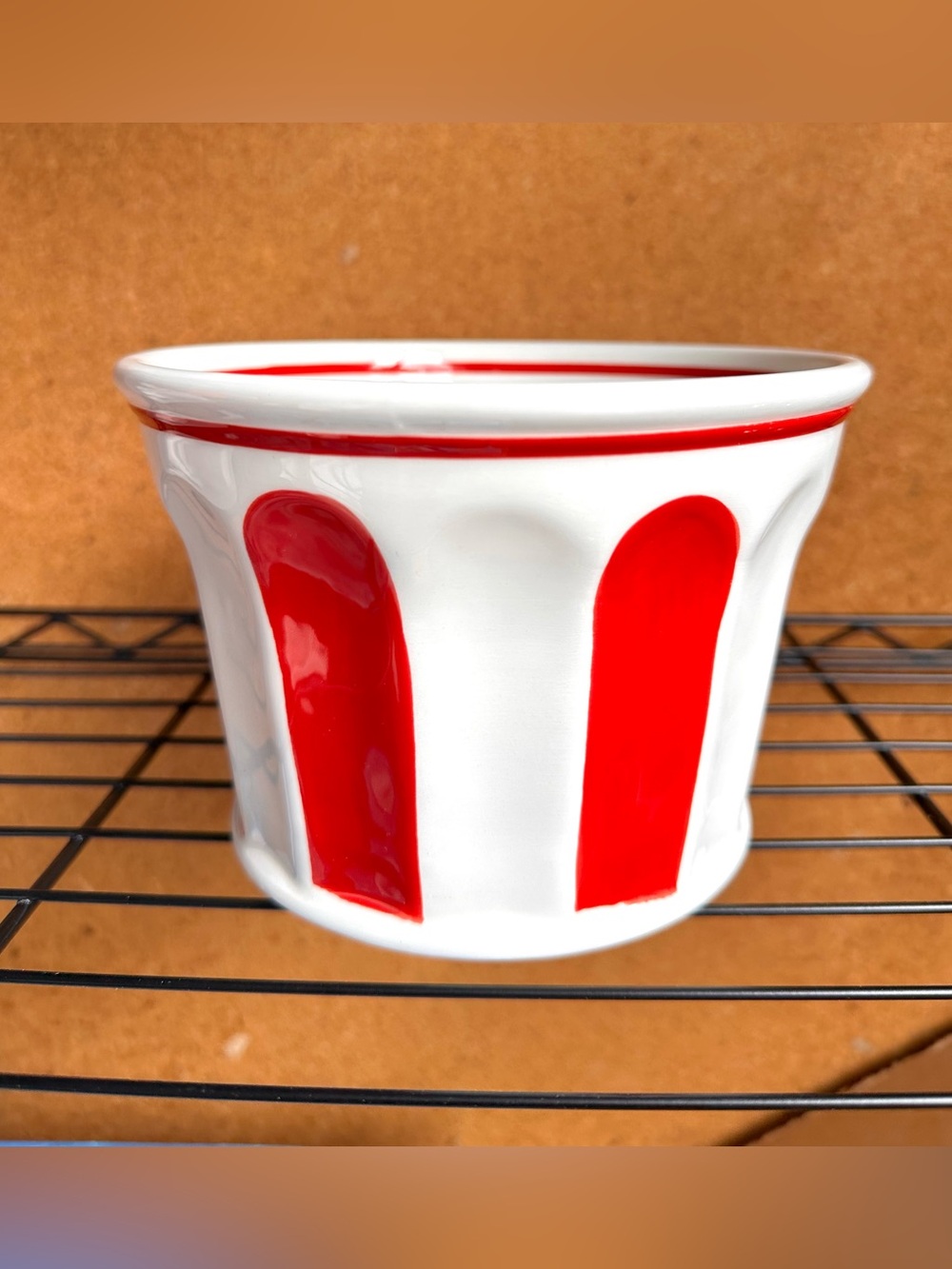 William Sonoma Red and White Movie Night Individual Popcorn Bowl